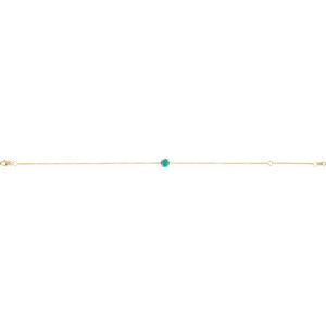 14K Yellow Gold Natural Emerald  6 1/2-7-1/2" Bracelet – image 2