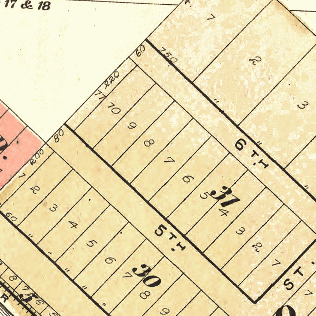 Vintage Map of Rockport, Illinois 1895