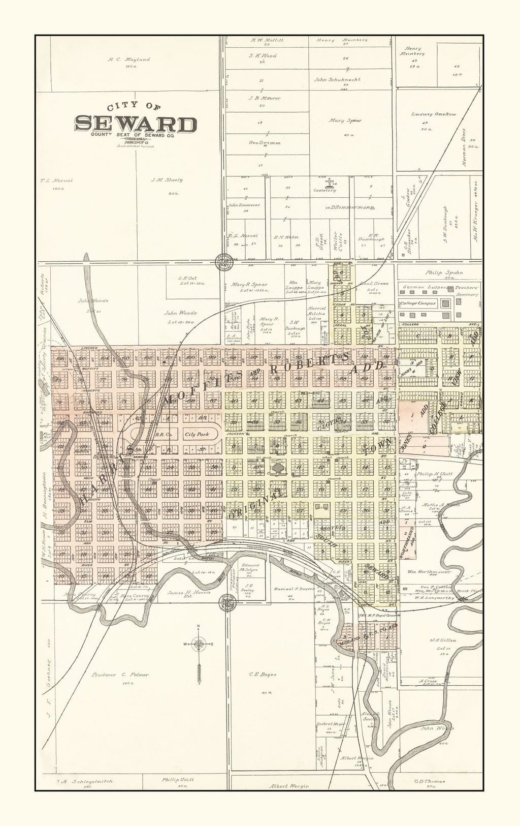 Vintage Map of Washtenaw County, Michigan 1895