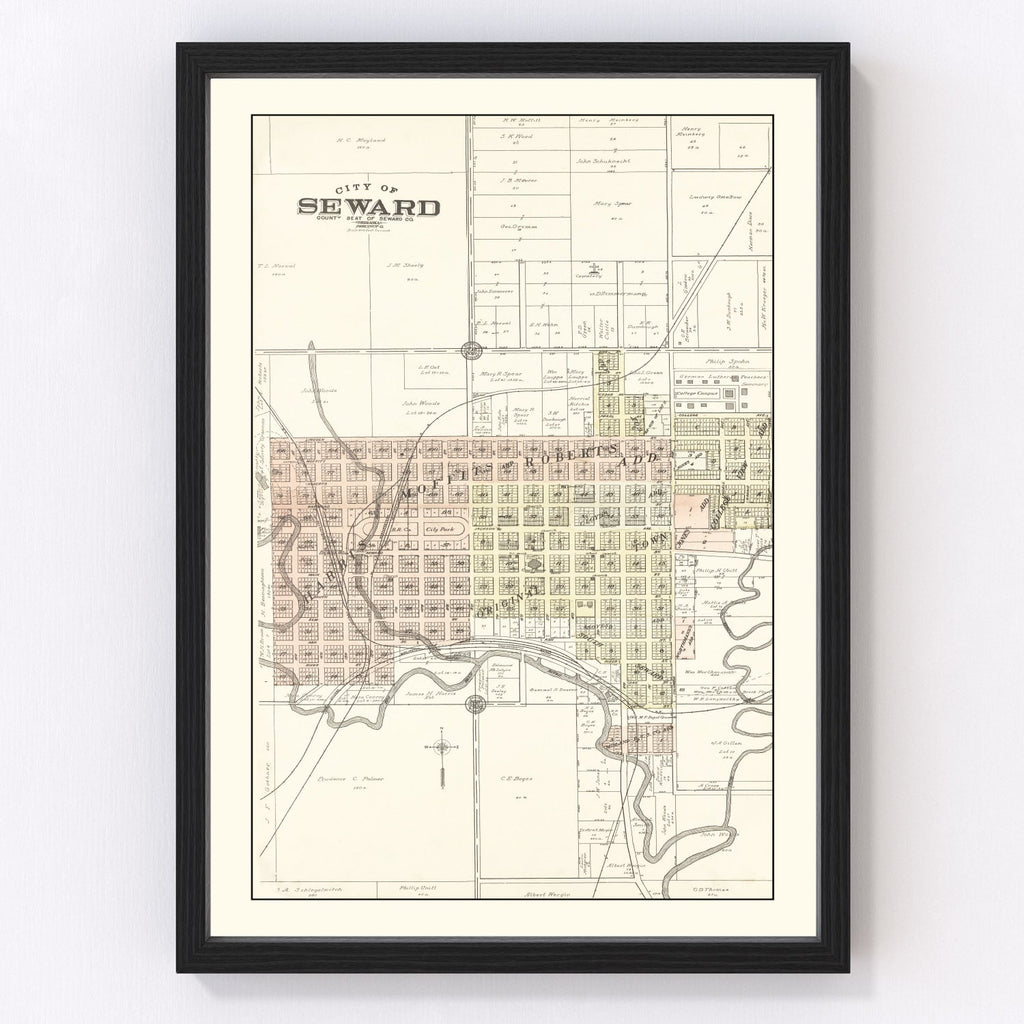 Vintage Map of Washtenaw County, Michigan 1895