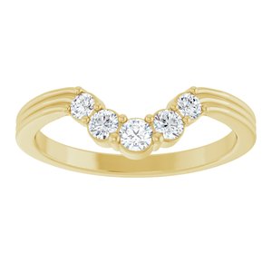 14K Yellow 1/4 CTW Natural Diamond Contour Band