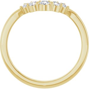 14K Yellow 1/4 CTW Natural Diamond Contour Band