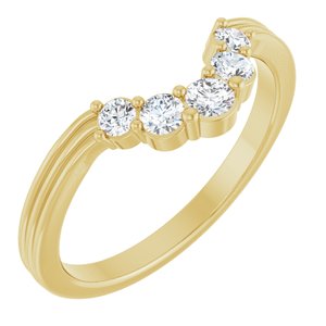 14K Yellow 1/4 CTW Natural Diamond Contour Band