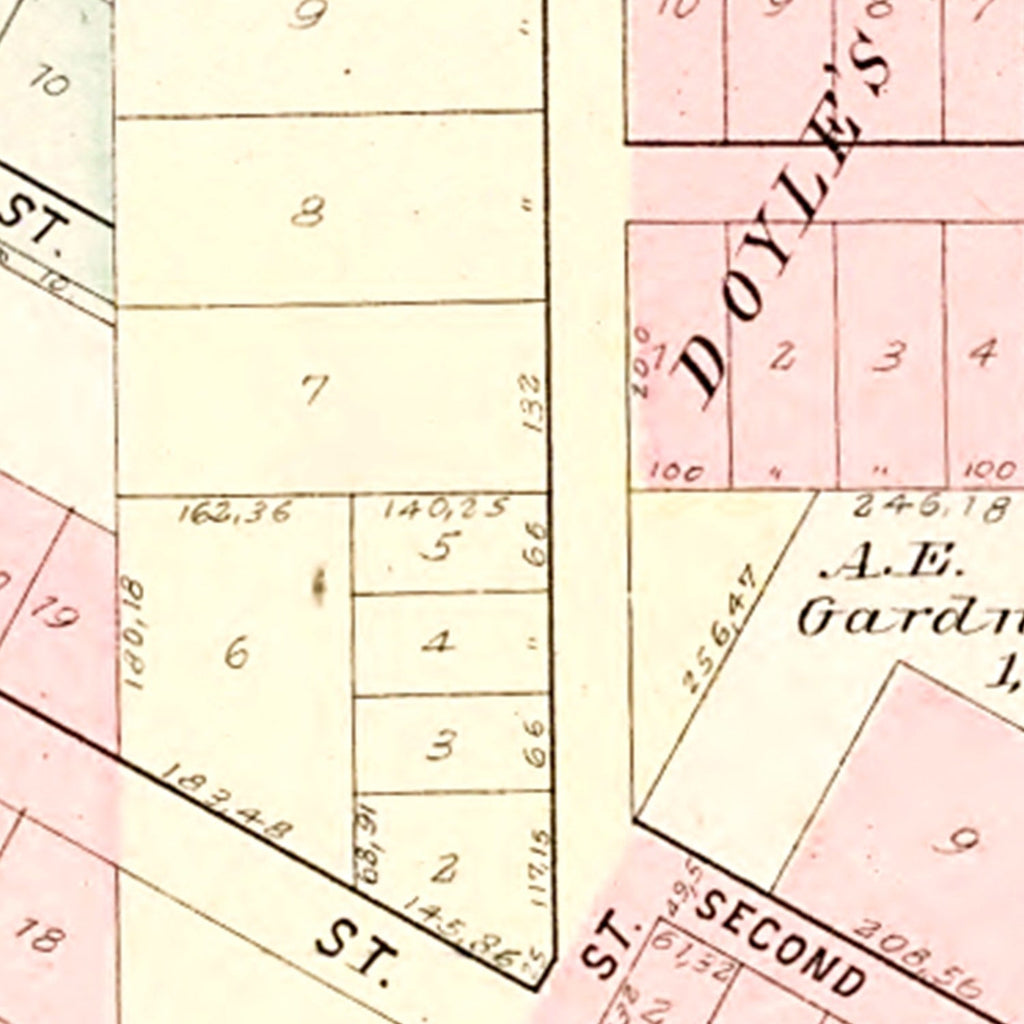 Vintage Map of Milan, Michigan 1895