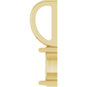 10K Yellow Gold 6x4 mm Oval Charm/Pendant Mounting – image 6