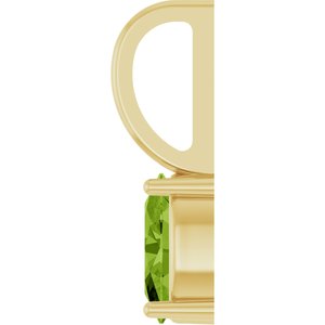 14K Yellow Gold 6x4 mm Natural Peridot Charm/Pendant – image 3