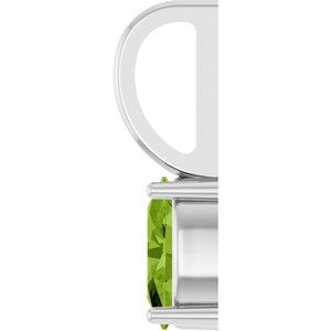 Sterling Silver 6x4 mm Natural Peridot Charm/Pendant – image 3
