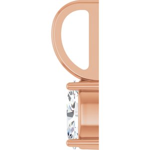 10K Rose Gold 6x4 mm Oval Charm/Pendant Mounting – image 5