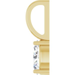 10K Yellow Gold 6x4 mm Oval Charm/Pendant Mounting – image 5