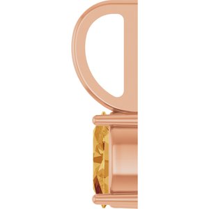 14K Rose Gold 6x4 mm Natural Citrine Charm/Pendant