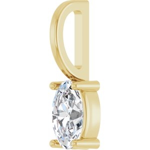 10K Yellow Gold 5x3 mm Oval Charm/Pendant Mounting – image 3