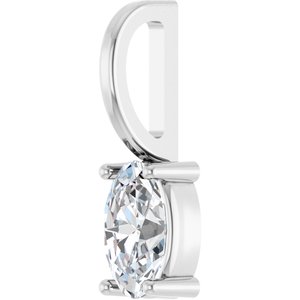 Sterling Silver 5x3 mm Oval Charm/Pendant Mounting – image 3