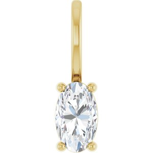 18K Yellow Gold 5x3 mm Oval Charm/Pendant Mounting