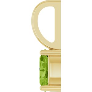 14K Yellow Gold 5x3 mm Natural Peridot Charm/Pendant – image 3