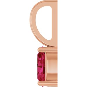 14K Rose Gold 5x3 mm Natural Ruby Charm/Pendant – image 3