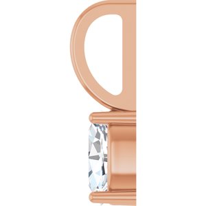 18K Rose Gold 5x3 mm Oval Charm/Pendant Mounting – image 5