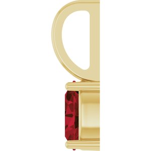 14K Yellow Gold 5x3 mm Natural Mozambique Garnet Charm/Pendant – image 3