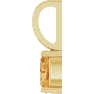 14K Yellow Gold 5x3 mm Natural Citrine Charm/Pendant – image 3