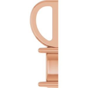 18K Rose Gold 5x3 mm Oval Charm/Pendant Mounting – image 6