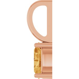 14K Rose Gold 5x3 mm Natural Citrine Charm/Pendant – image 3