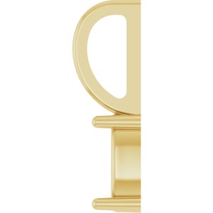 18K Yellow Gold 5x3 mm Oval Charm/Pendant Mounting – image 6