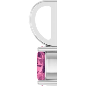 Sterling Silver 5x3 mm Natural Pink Tourmaline Charm/Pendant – image 3
