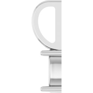 10K White Gold 5x3 mm Oval Charm/Pendant Mounting – image 6