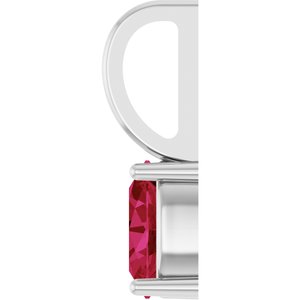 Sterling Silver 5x3 mm Natural Ruby Charm/Pendant – image 3