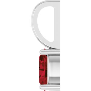 Sterling Silver 5x3 mm Natural Mozambique Garnet Charm/Pendant – image 3