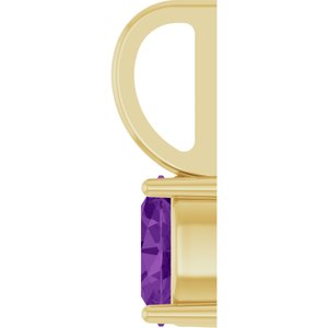 14K Yellow Gold 5x3 mm Natural Amethyst Charm/Pendant – image 3
