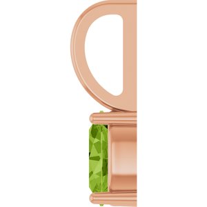 14K Rose Gold 5x3 mm Natural Peridot Charm/Pendant – image 3