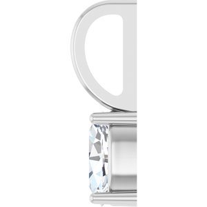 Continuum Sterling Silver 5x3 mm Oval Charm/Pendant Mounting – image 5