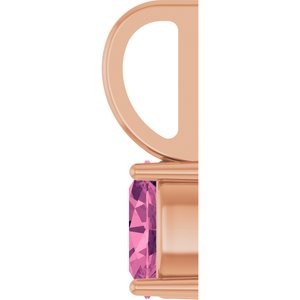 14K Rose Gold 5x3 mm Natural Pink Tourmaline Charm/Pendant – image 3