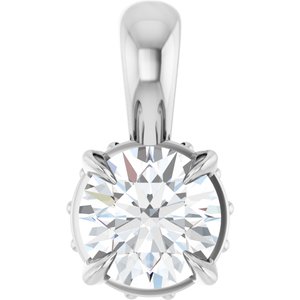 Sterling Silver 1/4 CTW Natural Diamond Pendant