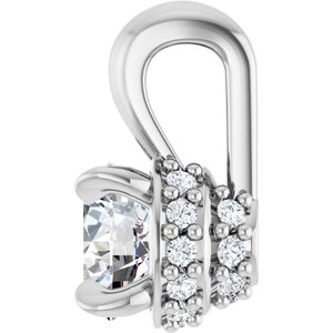 Sterling Silver 1/4 CTW Natural Diamond Pendant