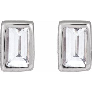 14K White Gold .03 CT Natural Diamond Stud Earring – image 2