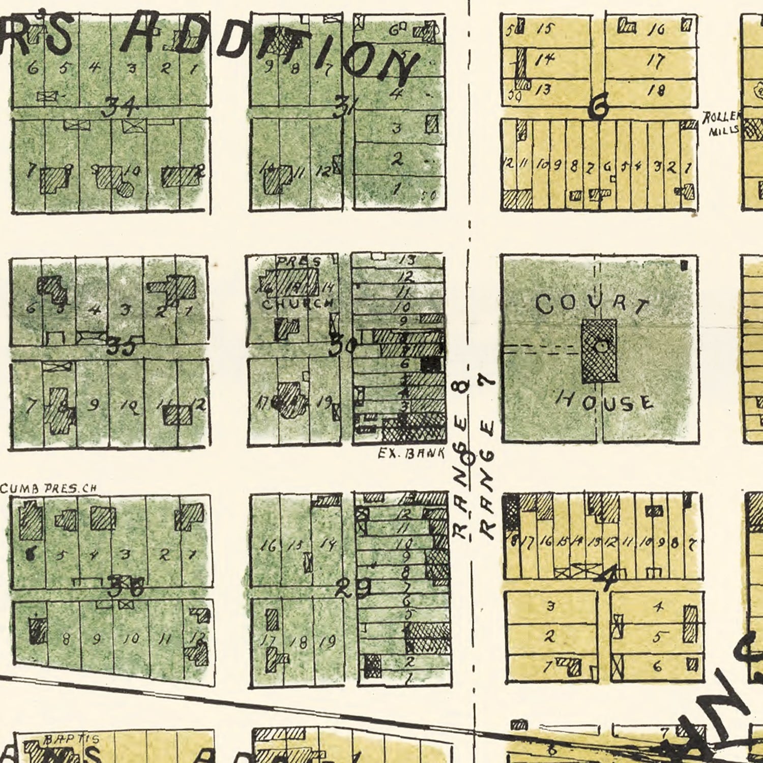 Vintage Map of Kahoka, Missouri 1896