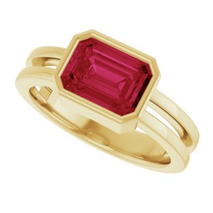 Bezel-Set Solitaire Ring