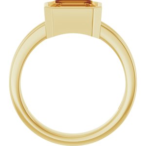 Bezel-Set Solitaire Ring