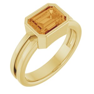 Bezel-Set Solitaire Ring