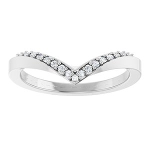 Platinum 1/10 CTW Lab-Grown Diamond Contour Band