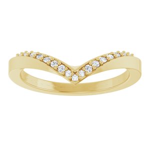 14K Yellow 1/10 CTW Lab-Grown Diamond Contour Band