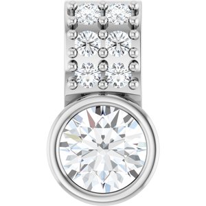 Accented Bezel-Set Pendant