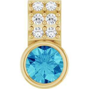 Accented Bezel-Set Pendant