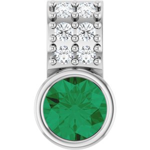 Accented Bezel-Set Pendant