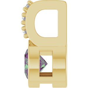 14K Yellow Gold Natural Alexandrite & .04 CTW Natural Diamond Pendant
