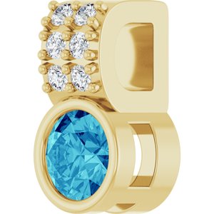 Accented Bezel-Set Pendant