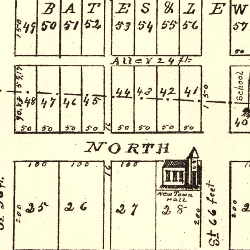Vintage Map of Clifton, Ohio 1896