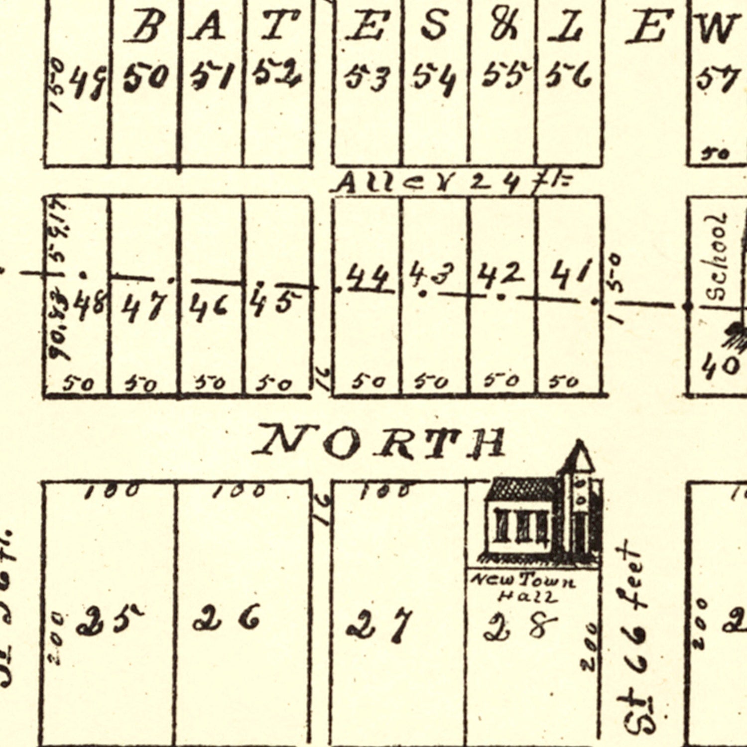 Vintage Map of Clifton, Ohio 1896