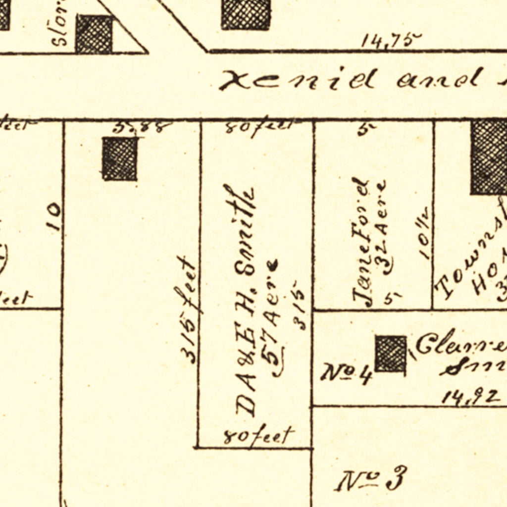 Vintage Map of New Jasper, Ohio 1896
